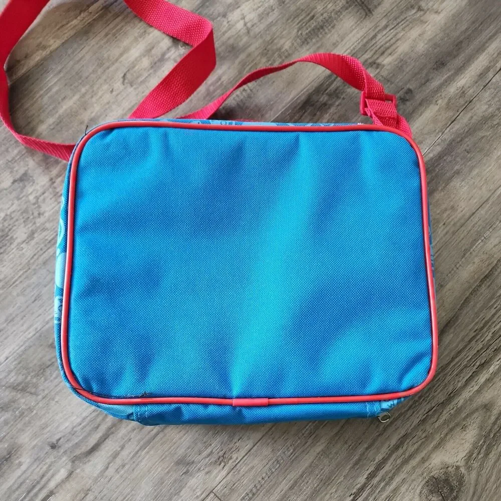 Pokemon Kids Lunch Bag Blue Red with Yellow Accents